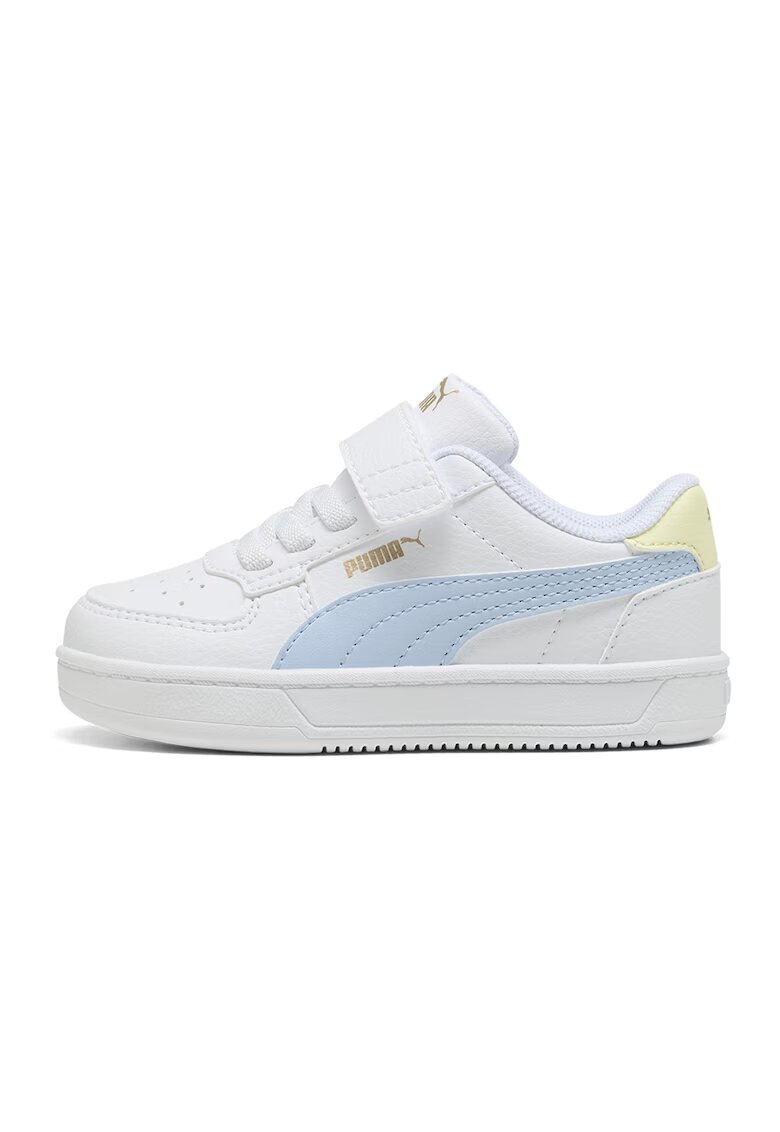 Puma Pantofi sport Caven 2.0 de piele ecologica - Alb/Albastru deschis