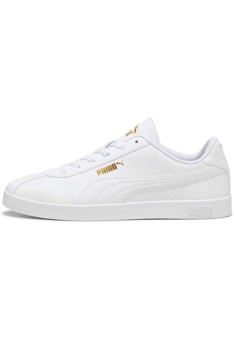 Puma Pantofi sport Club II unisex de piele ecologica cu logo - Alb