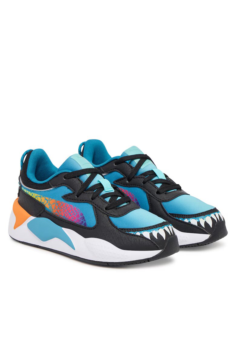 Puma Pantofi sport copii - Rs-X Hot Wheels 2 Ps - albastru tropical/orange glo - textil -
