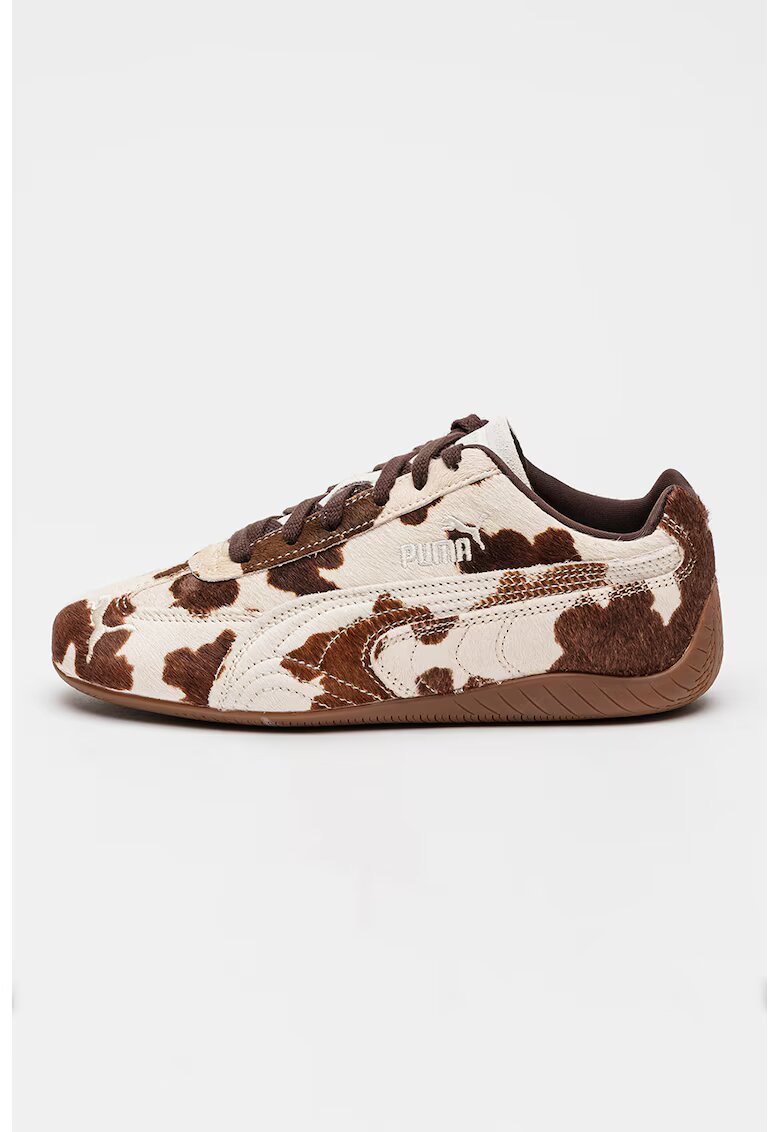 Puma Pantofi sport cu animal print Speedcat - Maro/Alb murdar