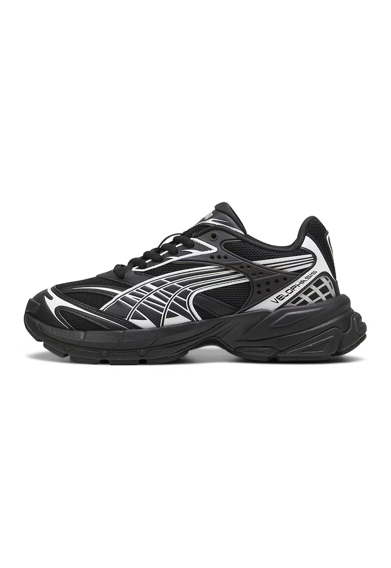 Puma Pantofi sport cu insertii de plasa Velophasis - Negru/Argintiu