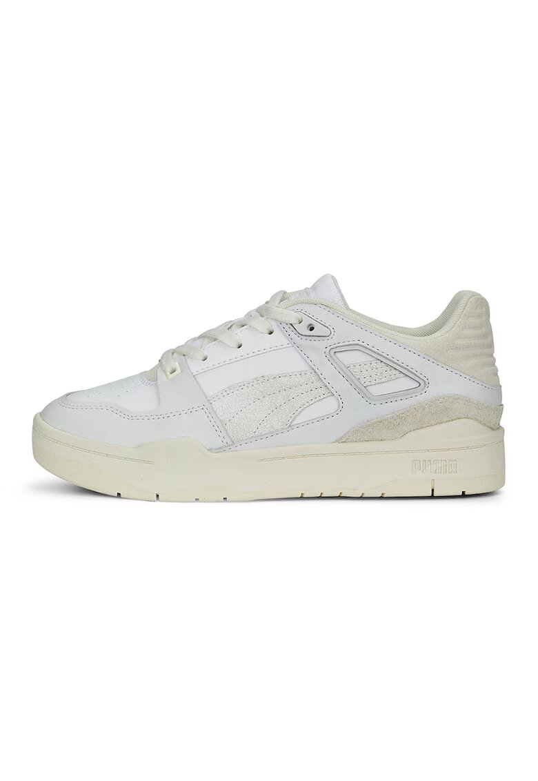 Puma Pantofi sport cu insertii din piele intoarsa Slipstream Thrifted - Alb/Gri deschis