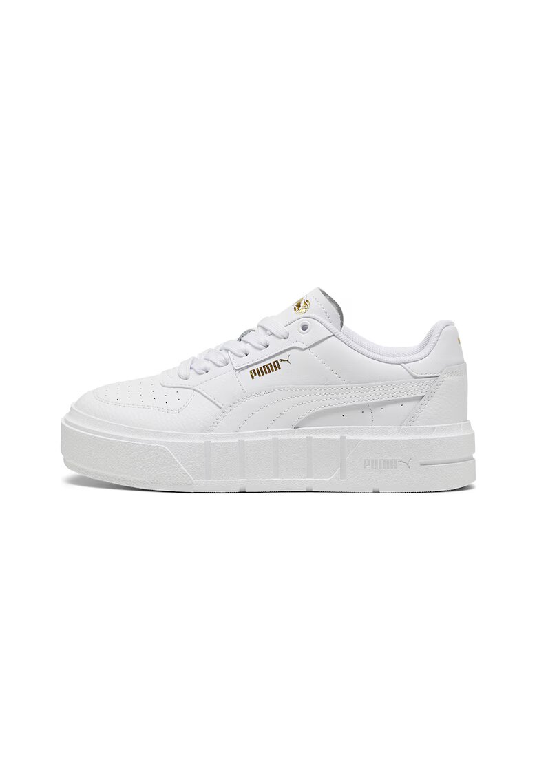 Puma Pantofi sport de piele cu detalii perforate Cali Court - Alb