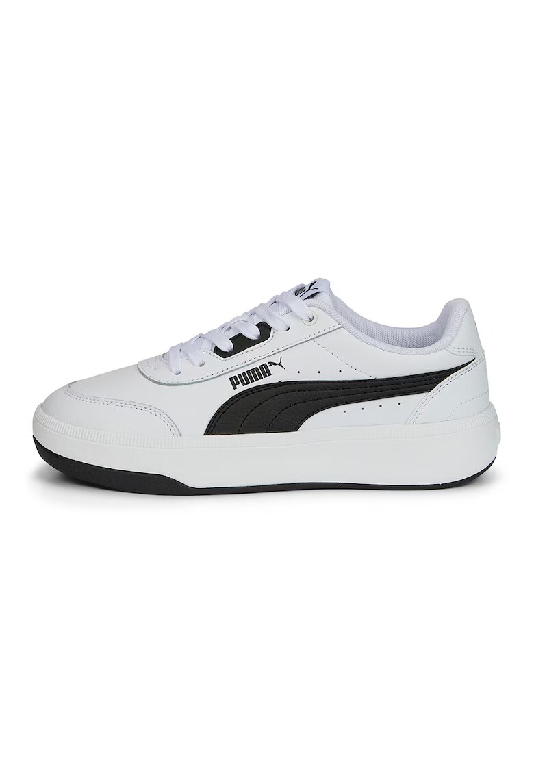 Puma Pantofi sport din piele cu insertii din piele ecologica Tori - Alb/Negru