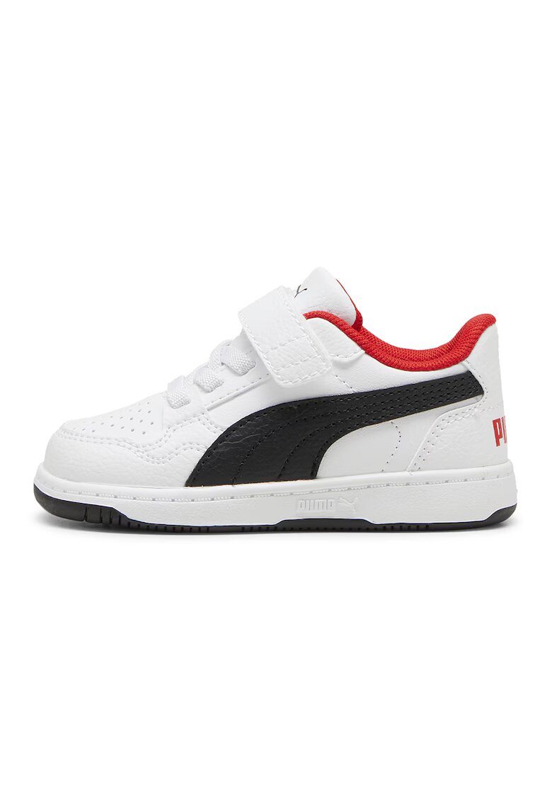 Puma Pantofi sport din piele ecologica cu inchidere velcro Reb-L AC+ - Rosu/Alb/Negru