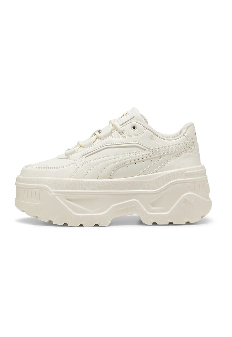 Puma Pantofi sport Karmen X-tra flatform de piele ecologica - Crem