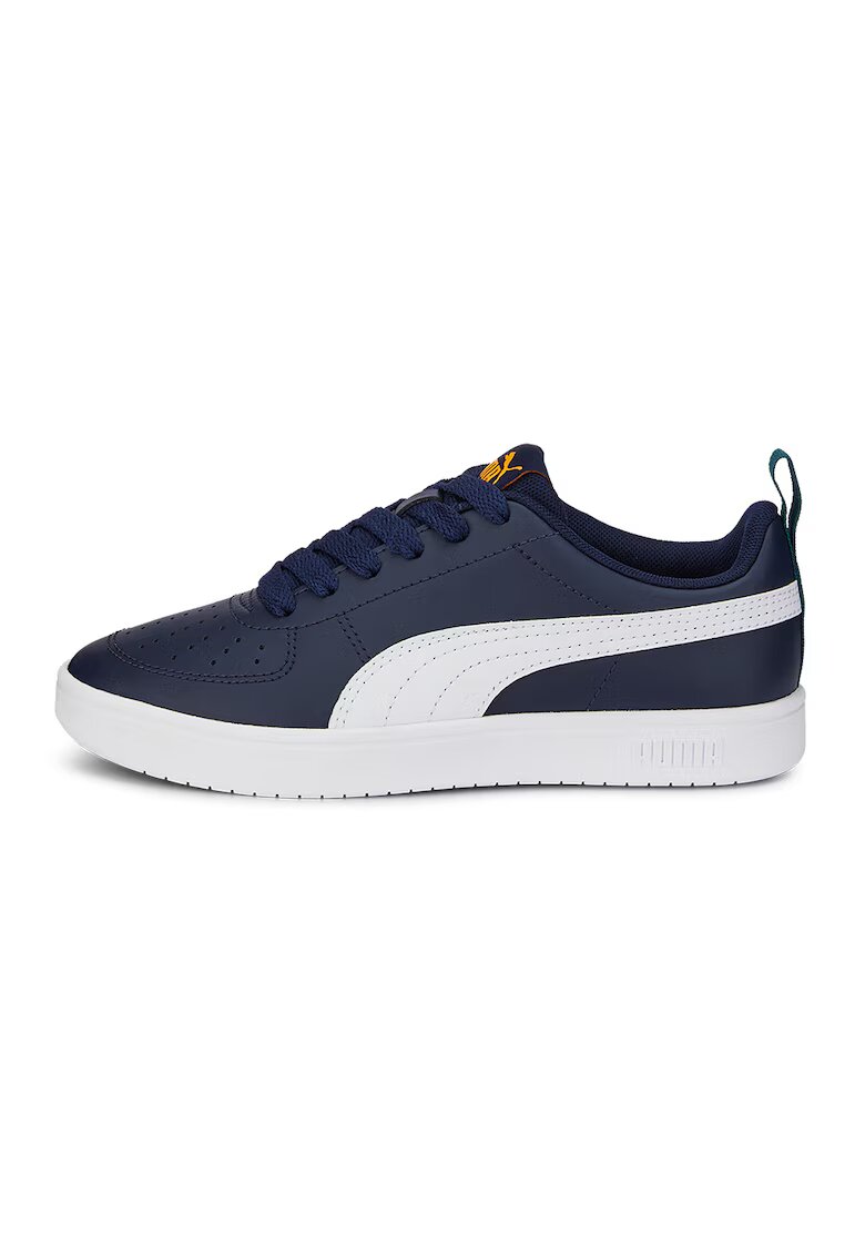 Puma Pantofi sport low-cut Rickie din piele ecologica - Alb/Galben/Bleumarin