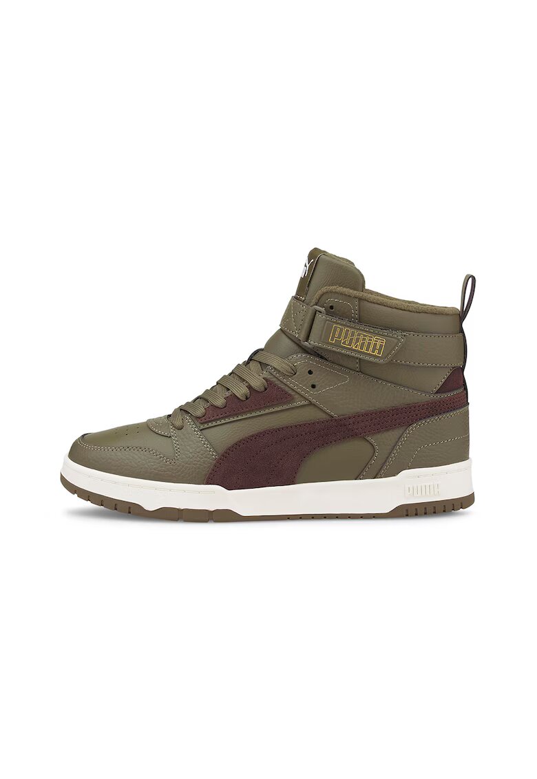 Puma Pantofi sport mid-high de piele si piele ecologica RBD Game WTR - Kaki