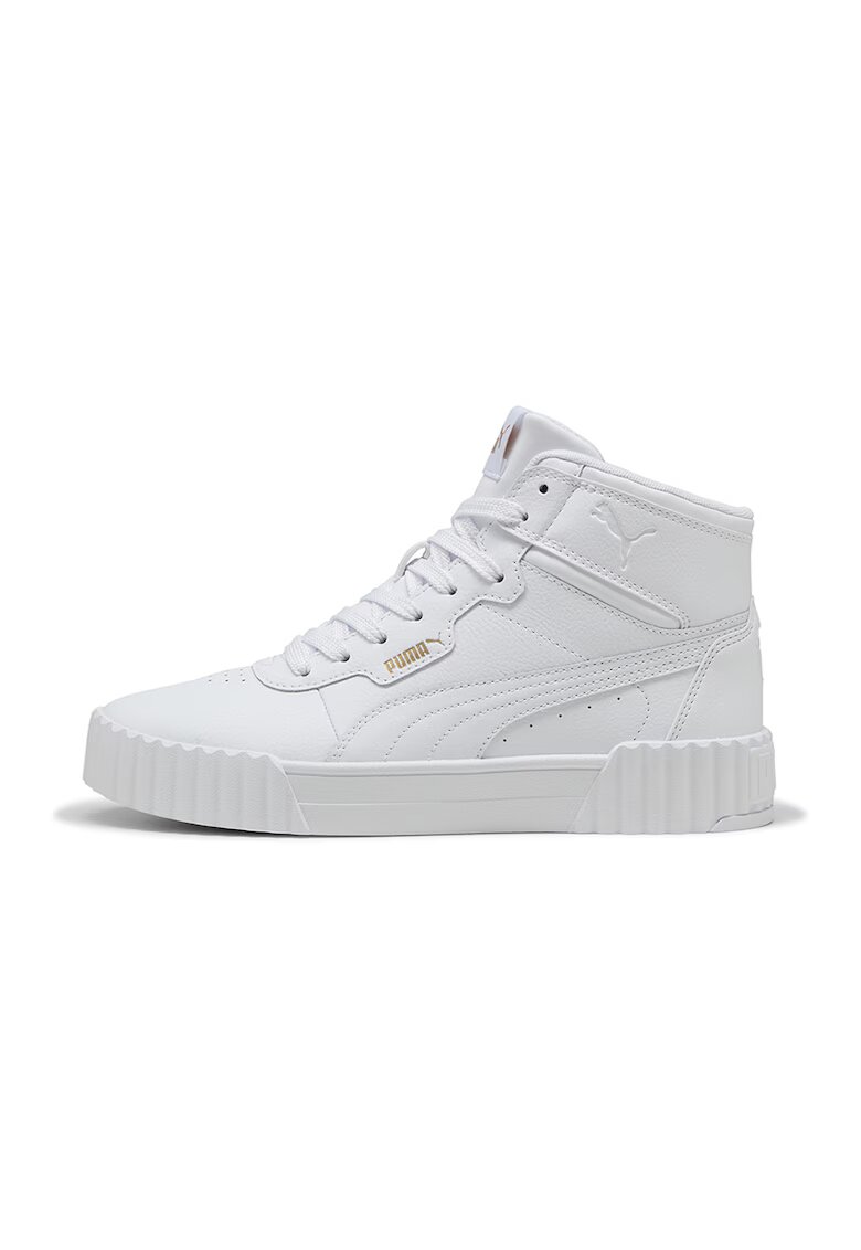 Puma Pantofi sport mid-high din piele Carinna 3.0 - Auriu/Alb optic