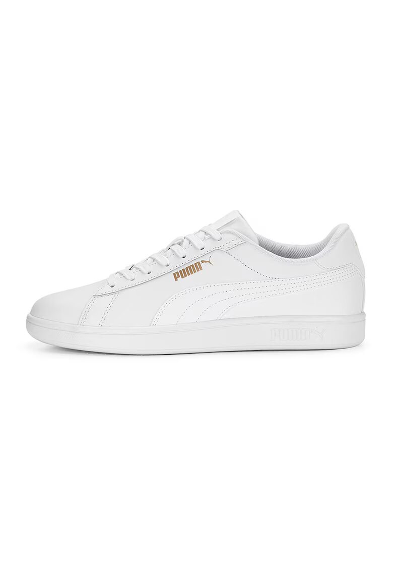 Puma Pantofi sport Smash 3.0 de piele ecologica si piele - Alb