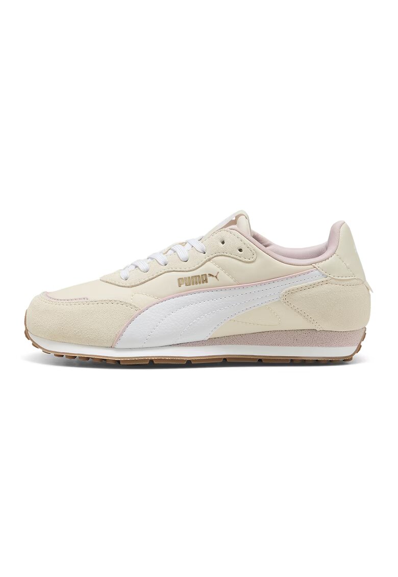 Puma Pantofi sport ST Miler cu garnituri de piele intoarsa - Alb fildes