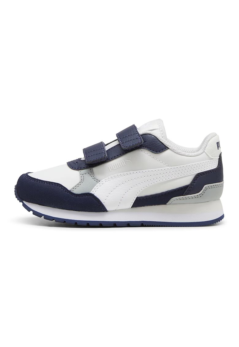 Puma Pantofi sport ST Runner cu velcro - Negru/Gri deschis/Alb murdar