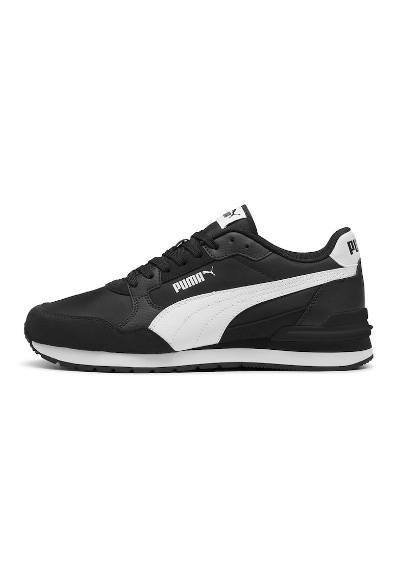 Puma Pantofi sport ST Runner v4 NL din material textil cu insertii de piele ecologica - Negru/Alb murdar