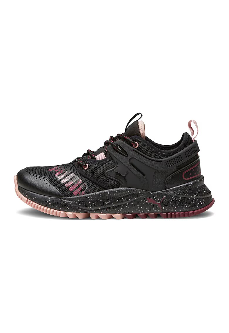Puma Pantofi sport unisex cu insertii de plasa Pacer Future - Visiniu/Negru