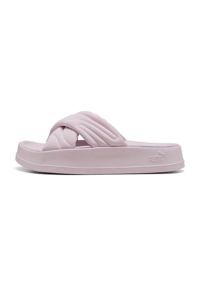 Puma Papuci flatform cu bareta pufoasa Leadcat - Roz pastel