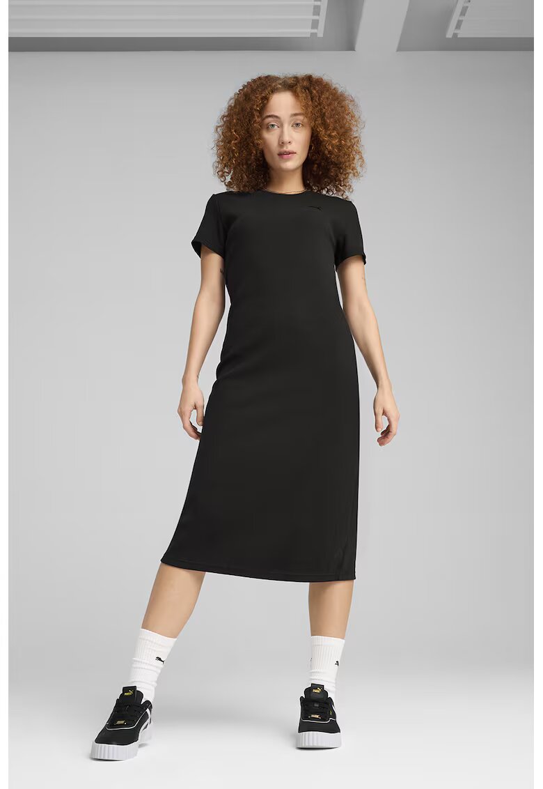 Puma Rochie midi cu slituri pe partea din spate - Negru