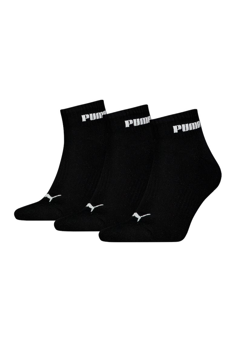 Puma Set de sosete scurte unisex cu logo contrastant - 3 perechi