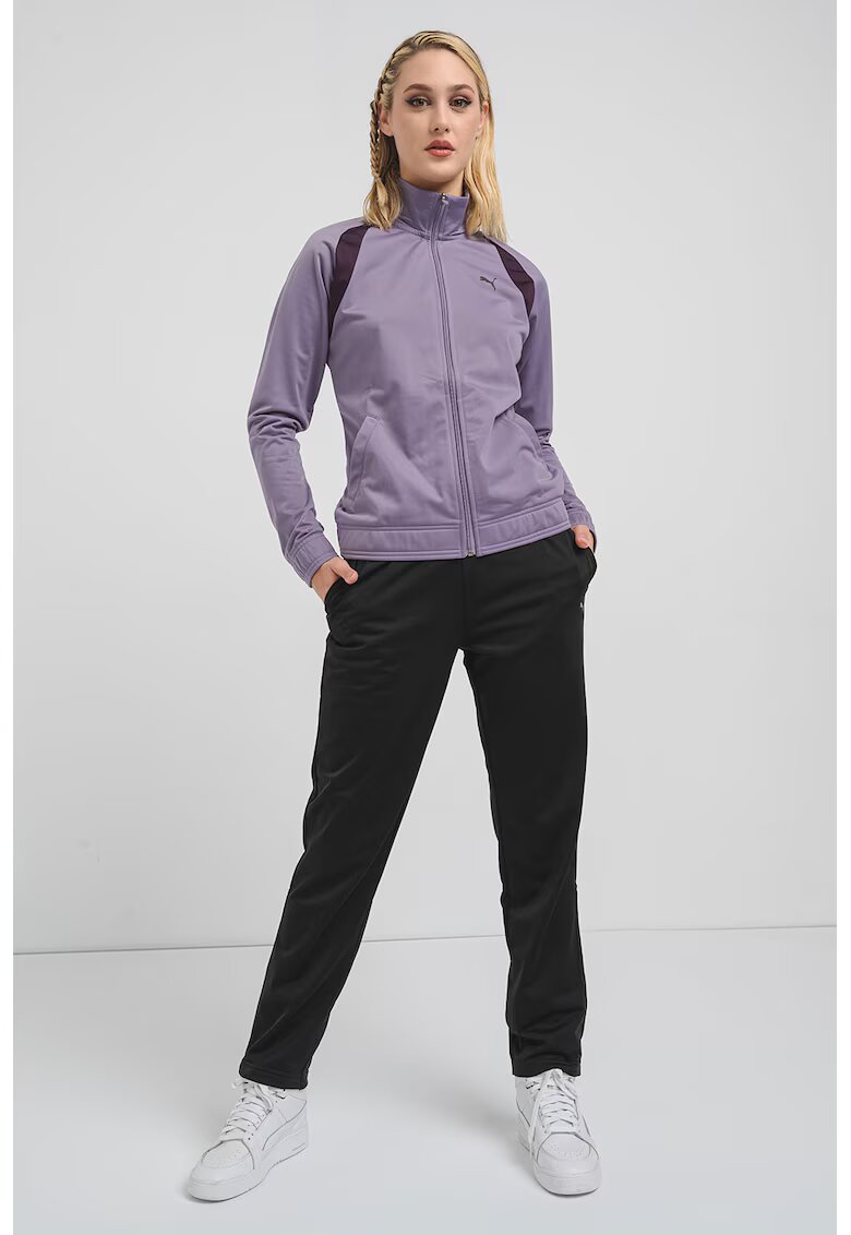 Puma Trening cu fermoar si buzunare oblice Classic - Negru/Lila