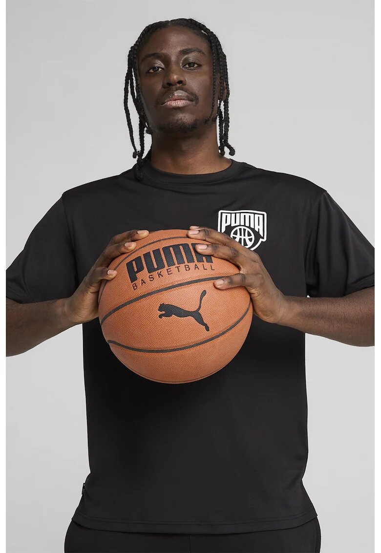 Puma Tricou cu decolteu la baza gatului pentru baschet Posterize - Negru