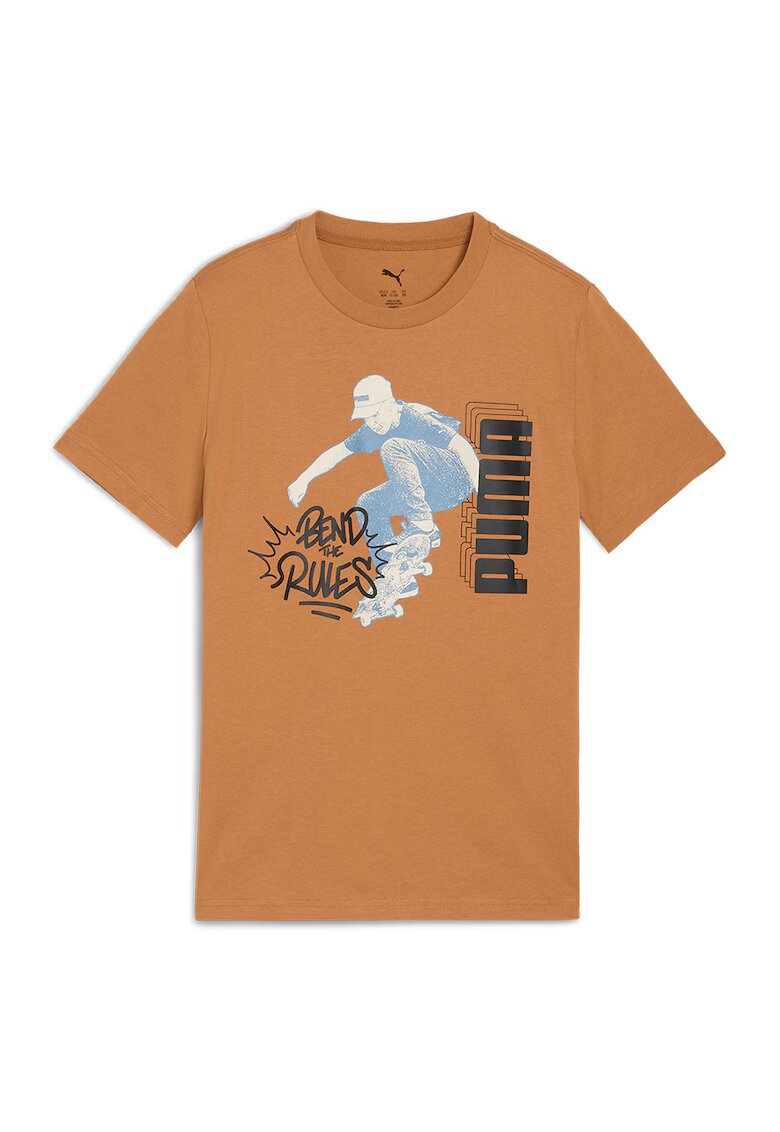 Puma Tricou cu imprimeu logo Mid 90s - Maro camel