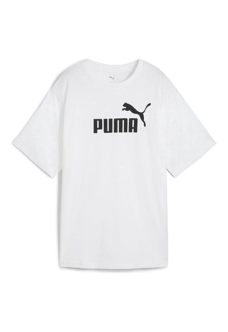 Puma Tricou cu imprimeu logo si maneci cazute - Alb