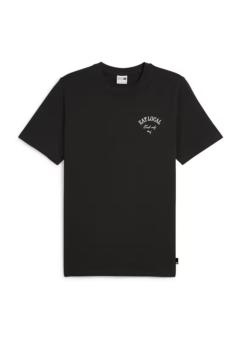 Puma Tricou cu imprimeu pe spate - Verde/Negru