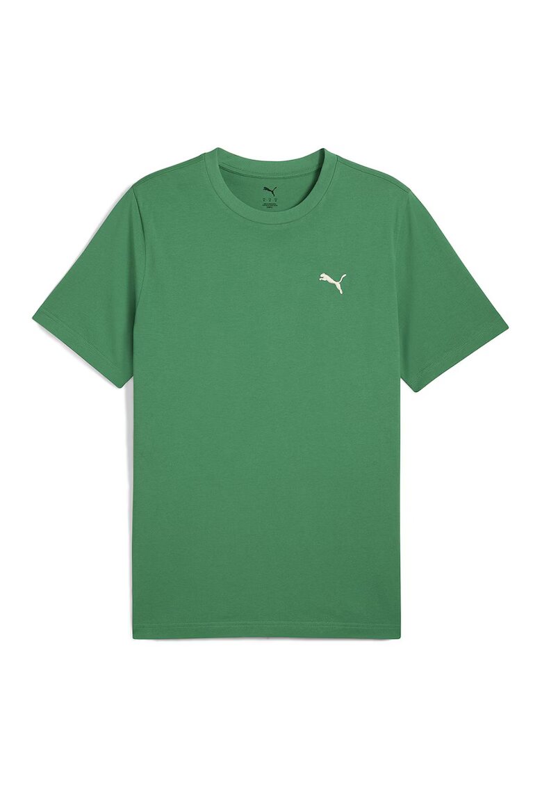 Puma Tricou de bumbac cu decolteu la baza gatului - Verde