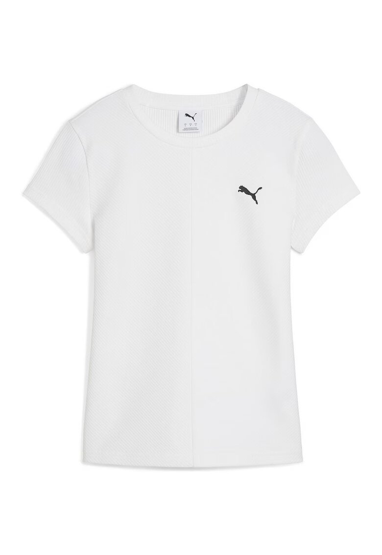 Puma Tricou din amestec de bumbac cu logo - Alb