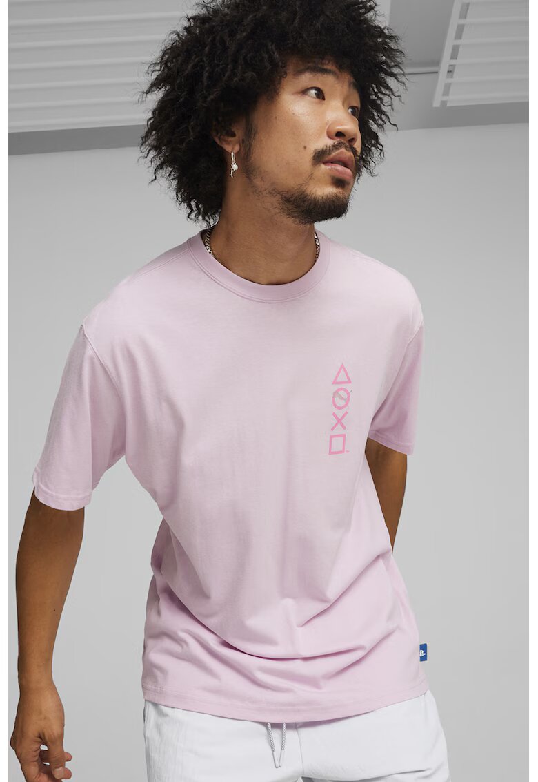 Puma Tricou lejer cu imprimeu Elevated Playstation - Lila