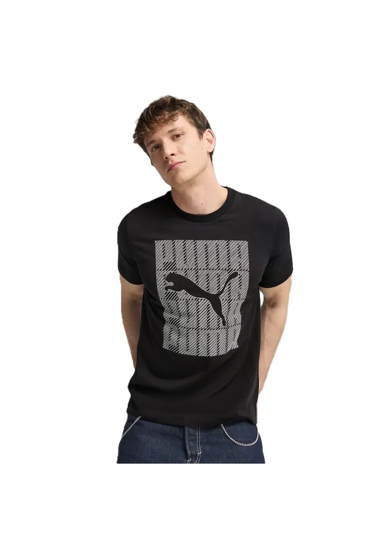 Puma Tricou pentru Barbati - graphics wording tee - 684825-01 - XS INTL - Negru