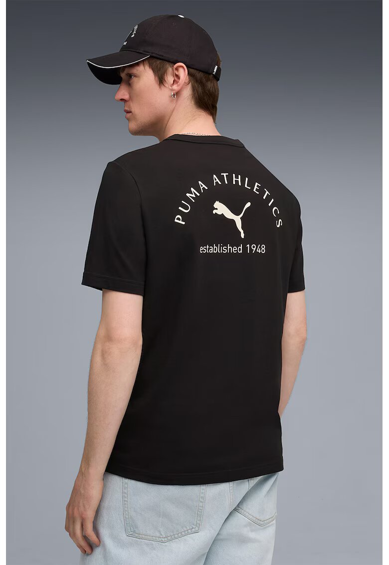 Puma Tricou regular-fit cu decolteu la baza gatului - Negru