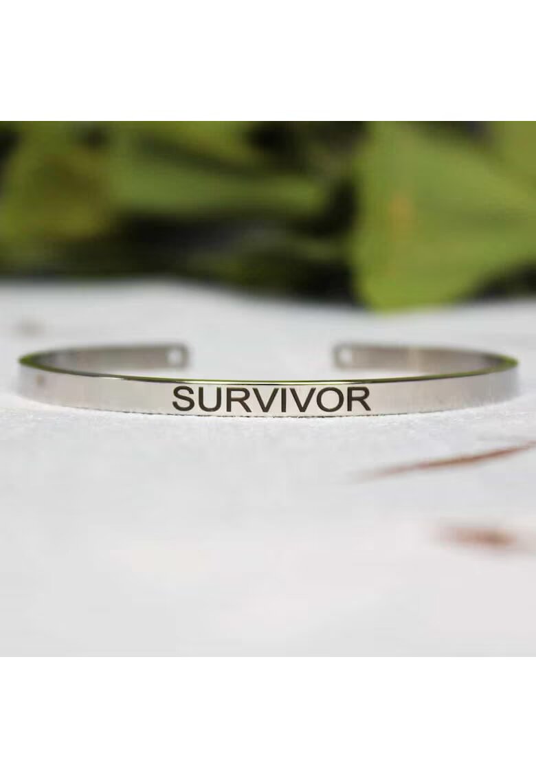Pursehuit Bratara ajustabila - argintie - gravata Survivor P4 -