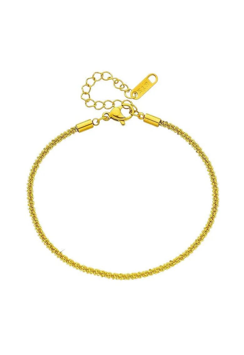 Pursehuit Bratara aurie din otel inoxidabil placat cu aur 18K PVD - delicata - Erlanda C3