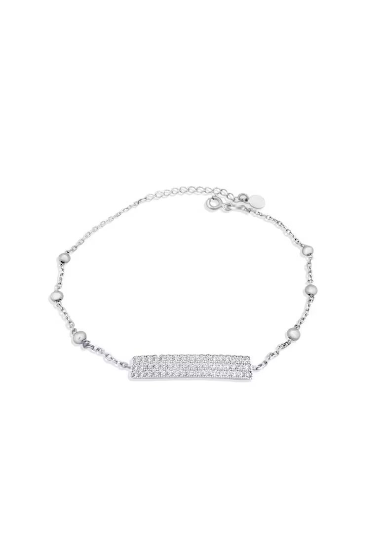 Pursehuit Bratara din argint 925 - rodiat - cu zirconiu - Nuta C1
