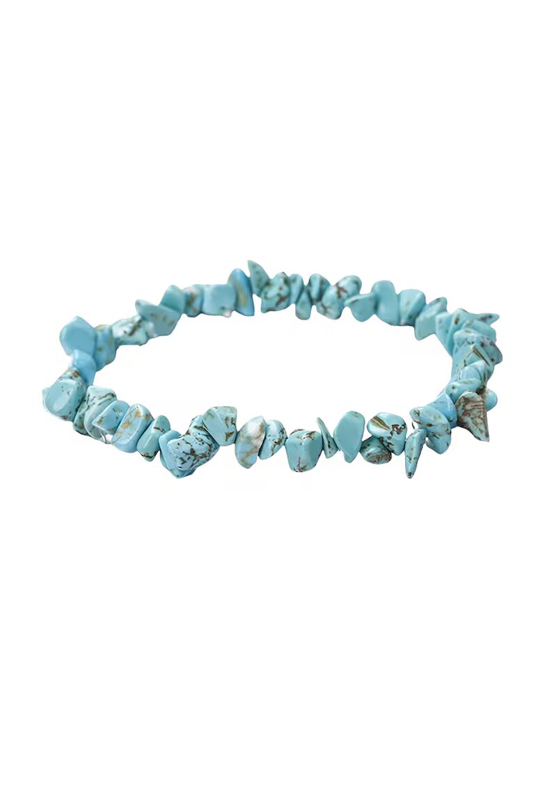 Pursehuit Bratara turquoise - cu pietre - pe elastic - 22 cm - Mariken C1