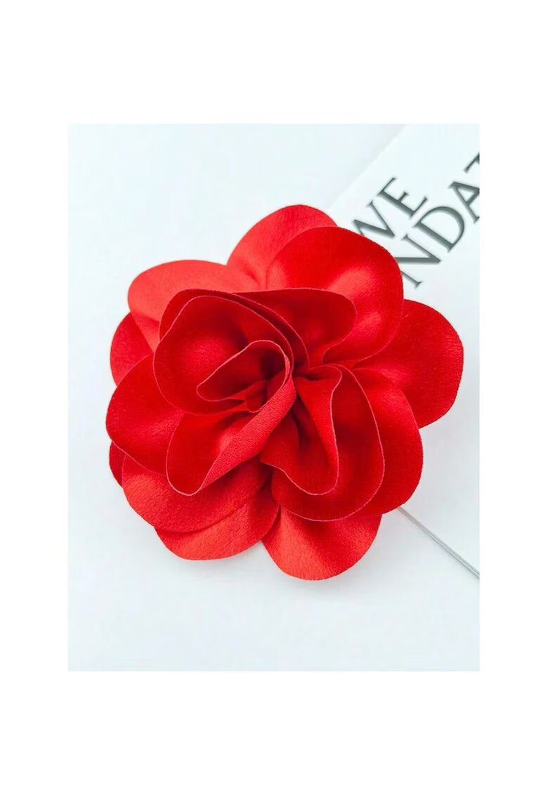 Pursehuit Brosa tip floare supradimensionata - rosie - Aswar C22