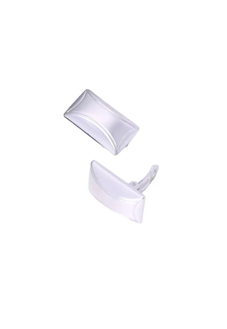 Pursehuit Cercei argintii - dreptunghiulari - cu clips - Nando C2 -