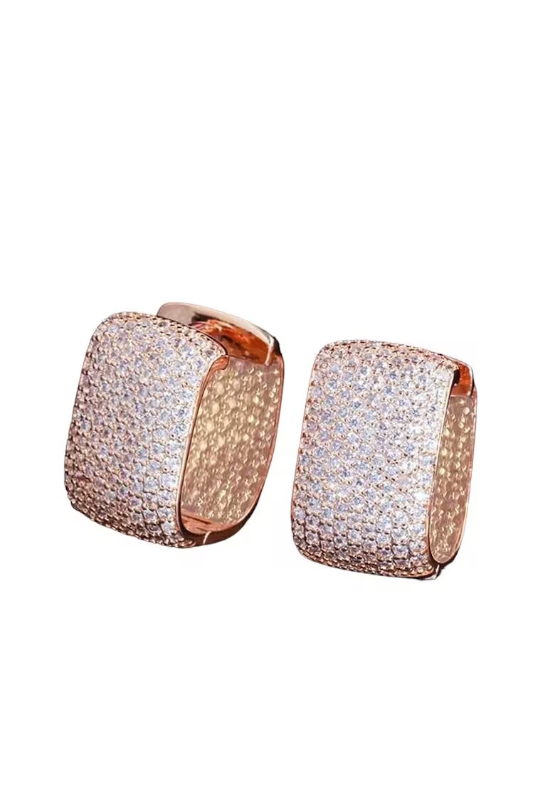 Pursehuit Cercei rose gold - cu pietre din zirconiu - Ned C7