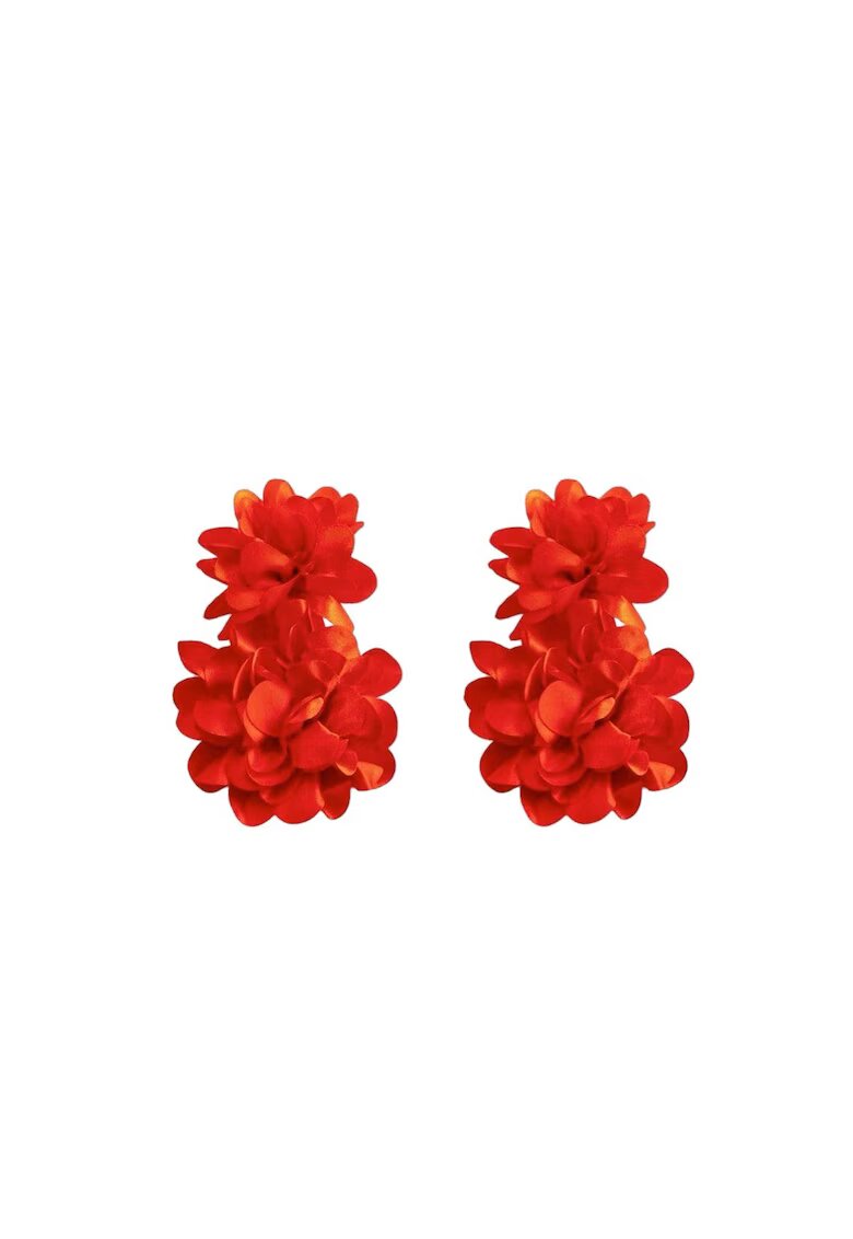 Pursehuit Cercei rosii - forma de floare - Bethany C16 -