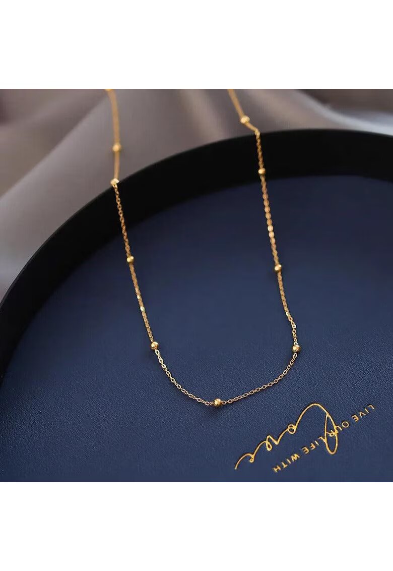 Pursehuit Colier auriu din otel inoxidabil placat cu aur 18K PVD Berenika C11