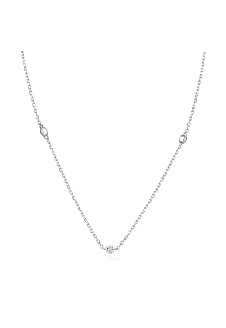 Pursehuit Colier din argint 925 - rodiat - cu zirconiu - Nicole C1