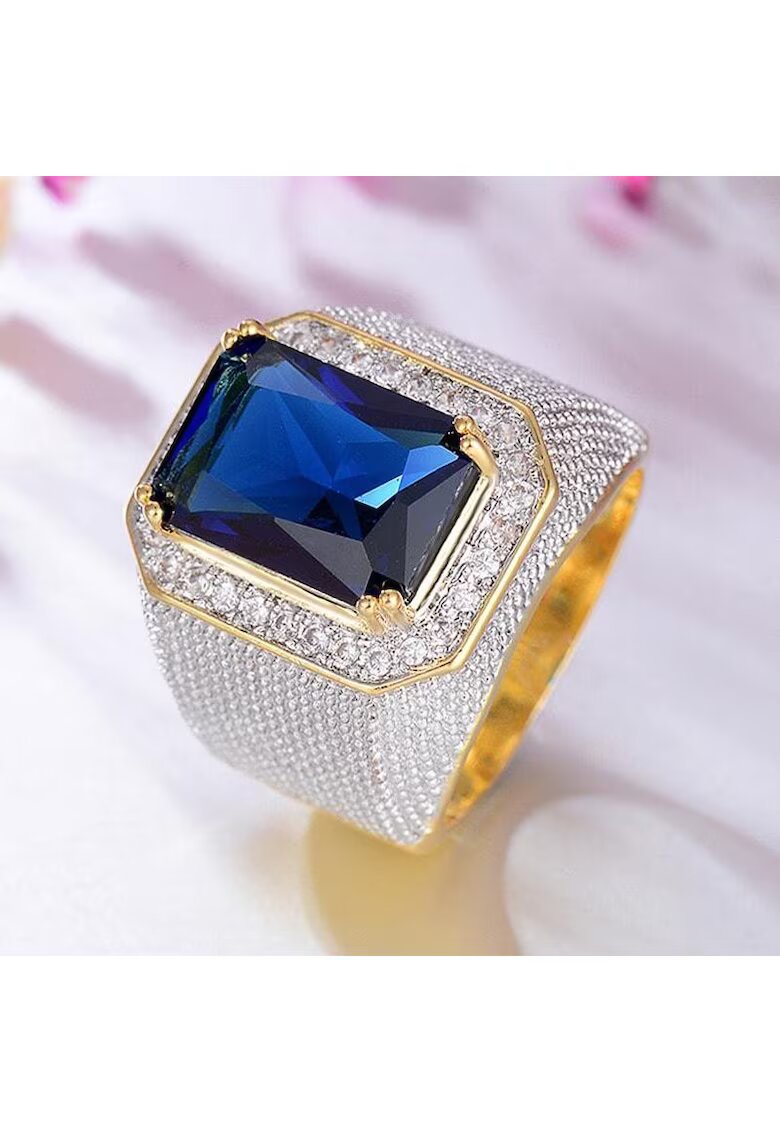 Pursehuit Inel auriu - masiv - cu zirconiu - Franceska C29 - 7 (circumferinta: 54.5 mm)