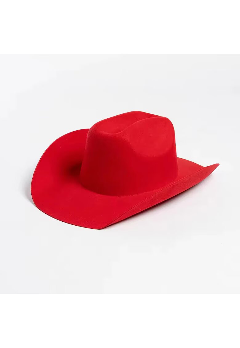 Pursehuit Palarie dama rosie din lana - stil cowboy - reglabila - Hedley