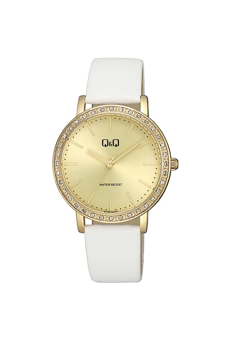 QQ Ceas analog de dama - Alb/Auriu