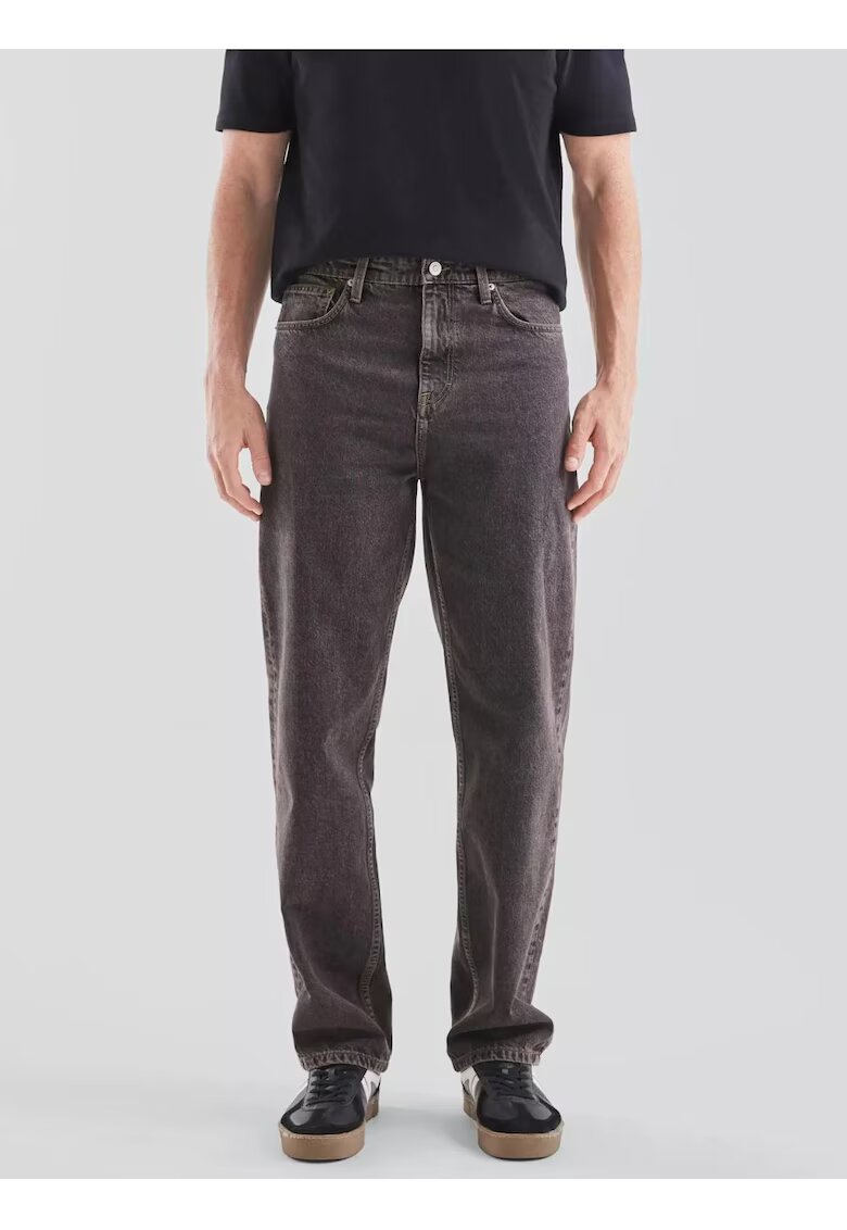 QS Q/S by s.Oliver Blugi barbati - Loose Fit - cu talie medie si croiala Dreapta - Gri inchis - Gri inchis