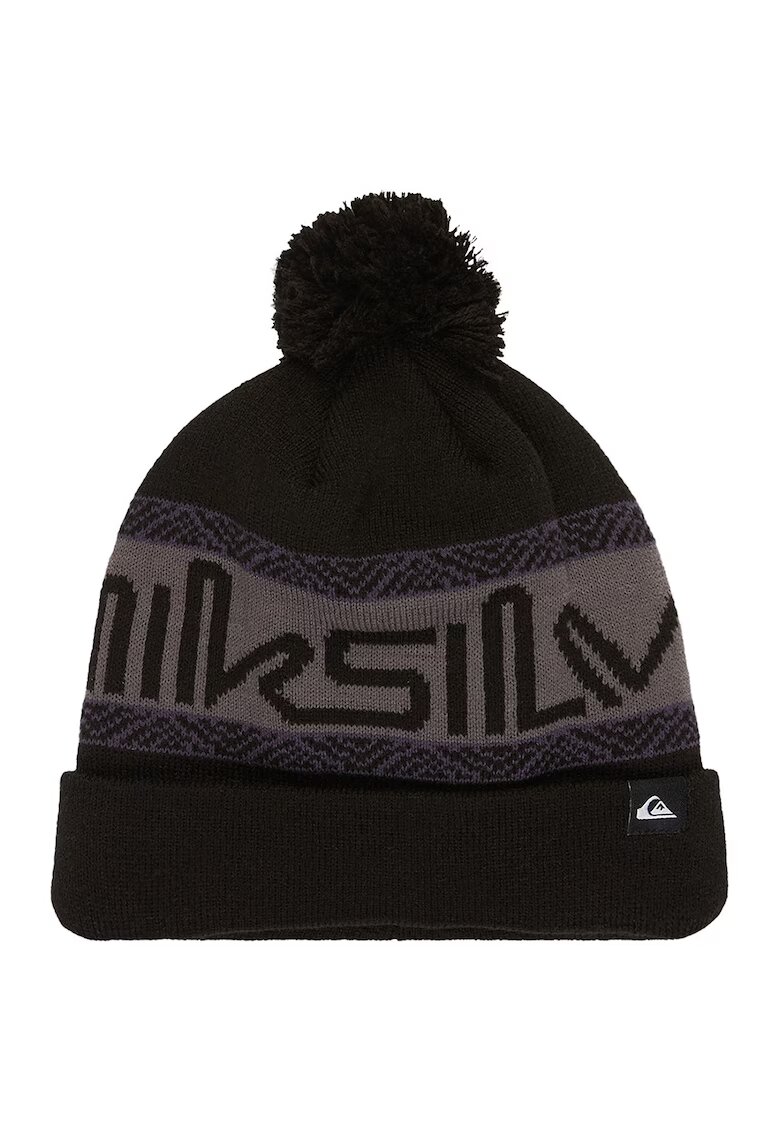 Quiksilver Caciula cu ciucure Summit Snowsports - Negru/Grej