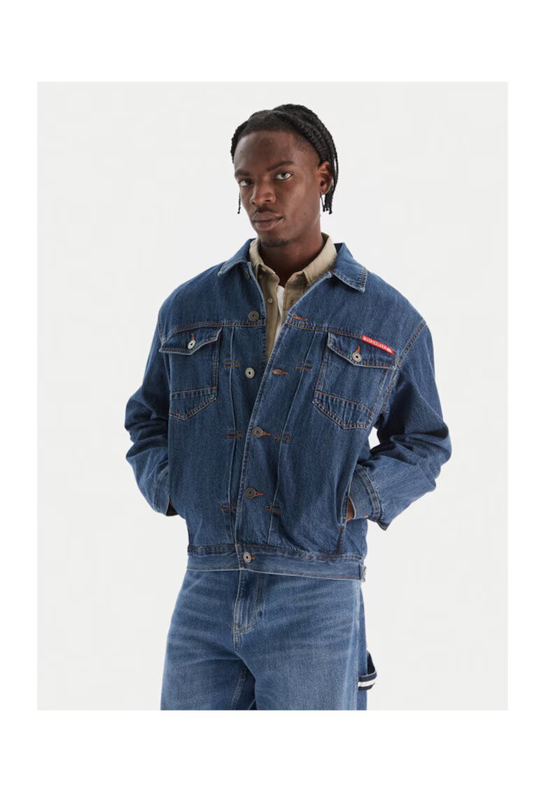 Quiksilver Geaca de blugi Barbati - Albastru - 100% bumbac