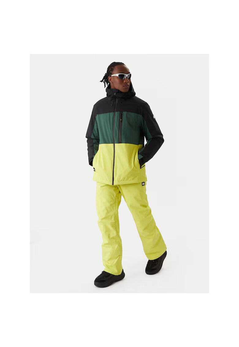 Quiksilver Geaca de snowboard barbati verde si negru - sport - respirabil