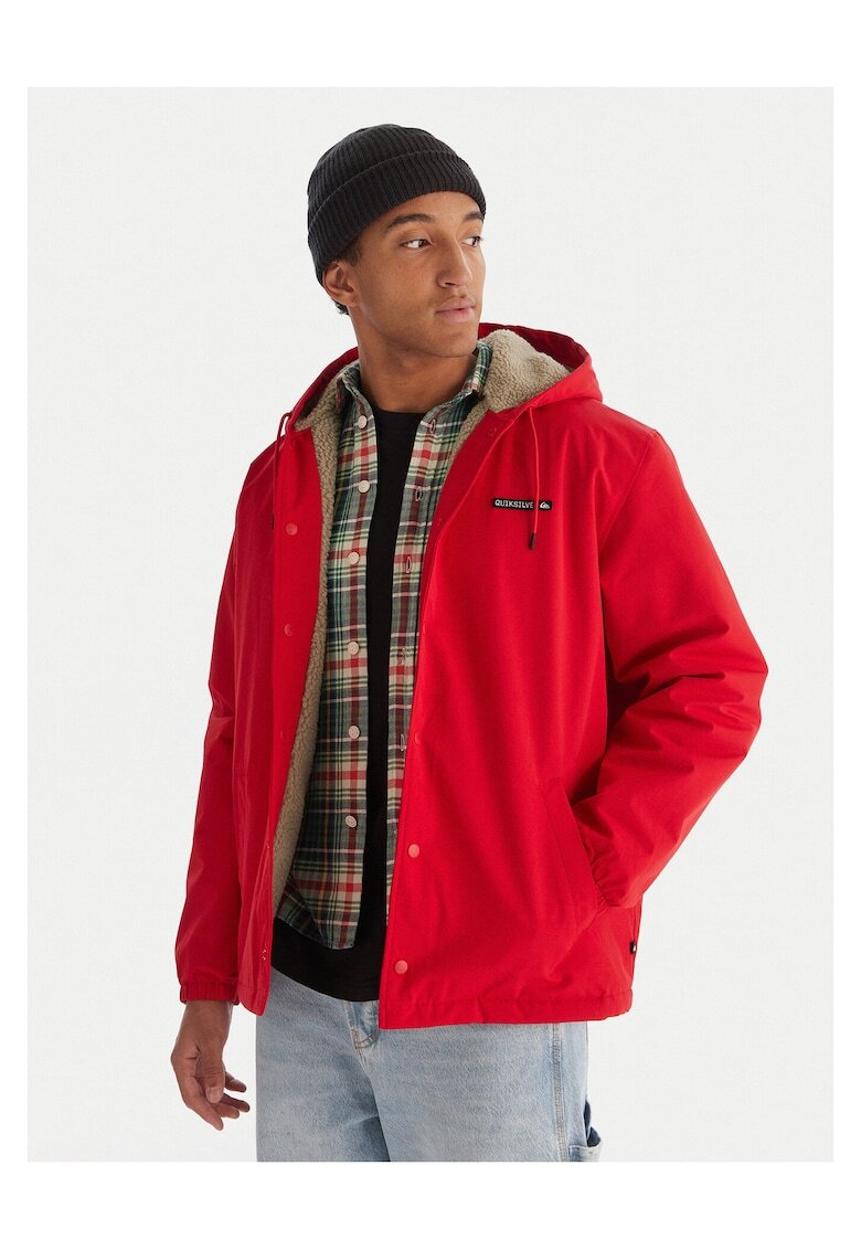 Quiksilver Geaca de tranzitie barbati rosu - fabricata din material rezistent