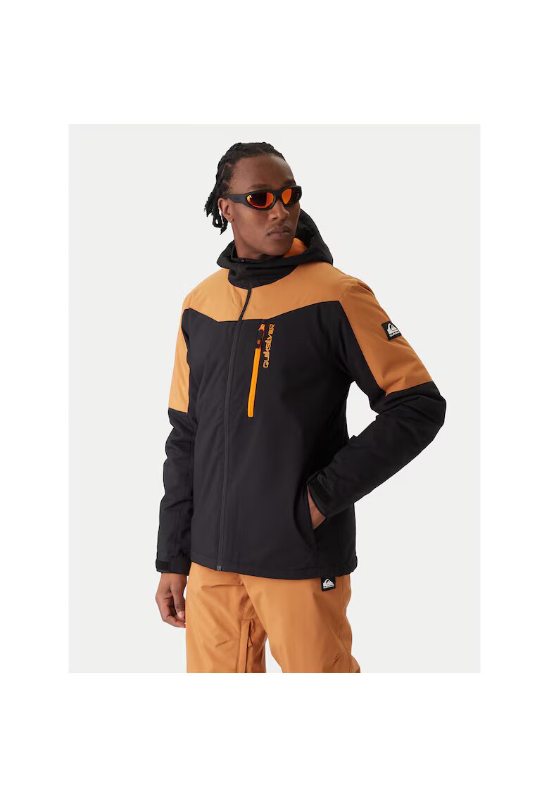 Quiksilver Geaca snowboard barbati negru - portocaliu